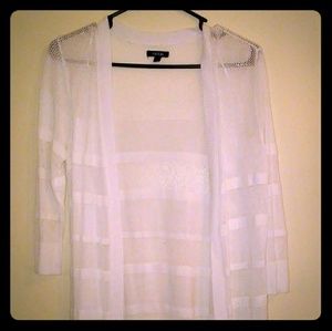 White cardigan